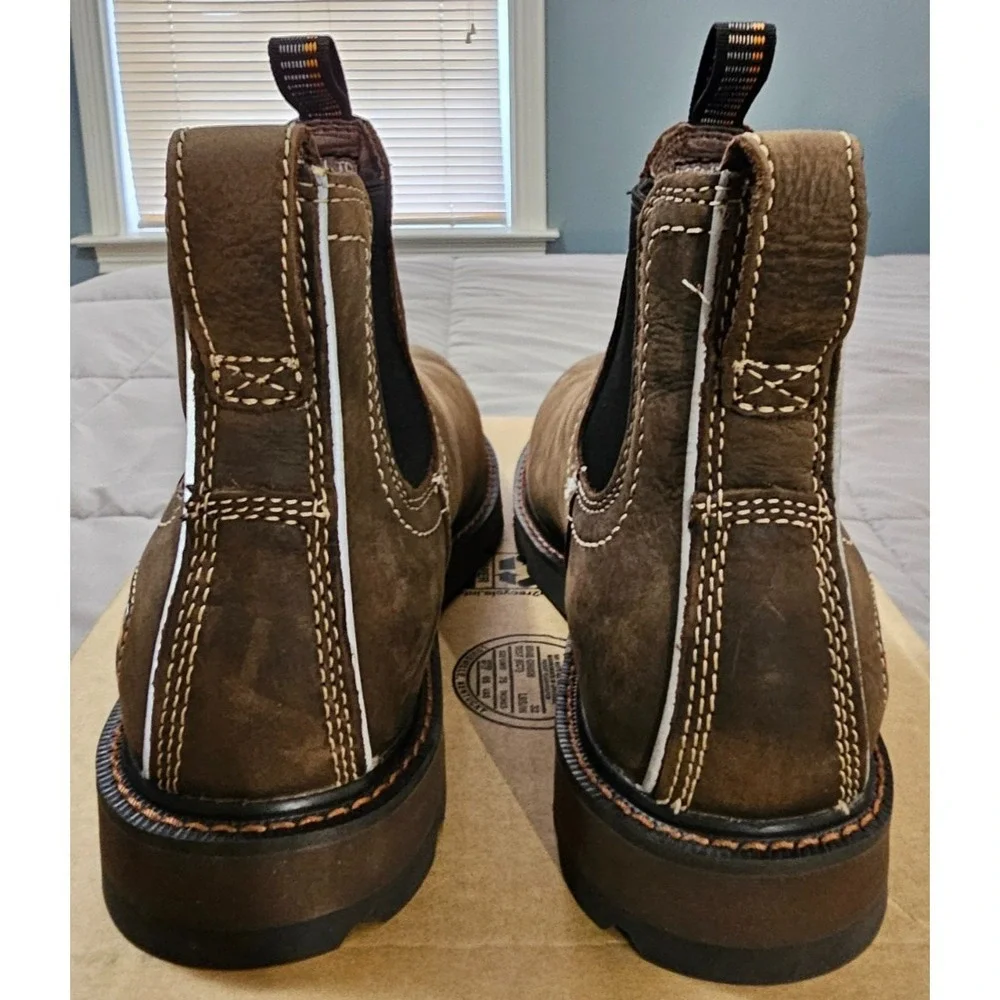 Ariat® (Men's 8.5 D) Groundbreaker™ Chelsea Steel-Toe Waterproof Work Boot